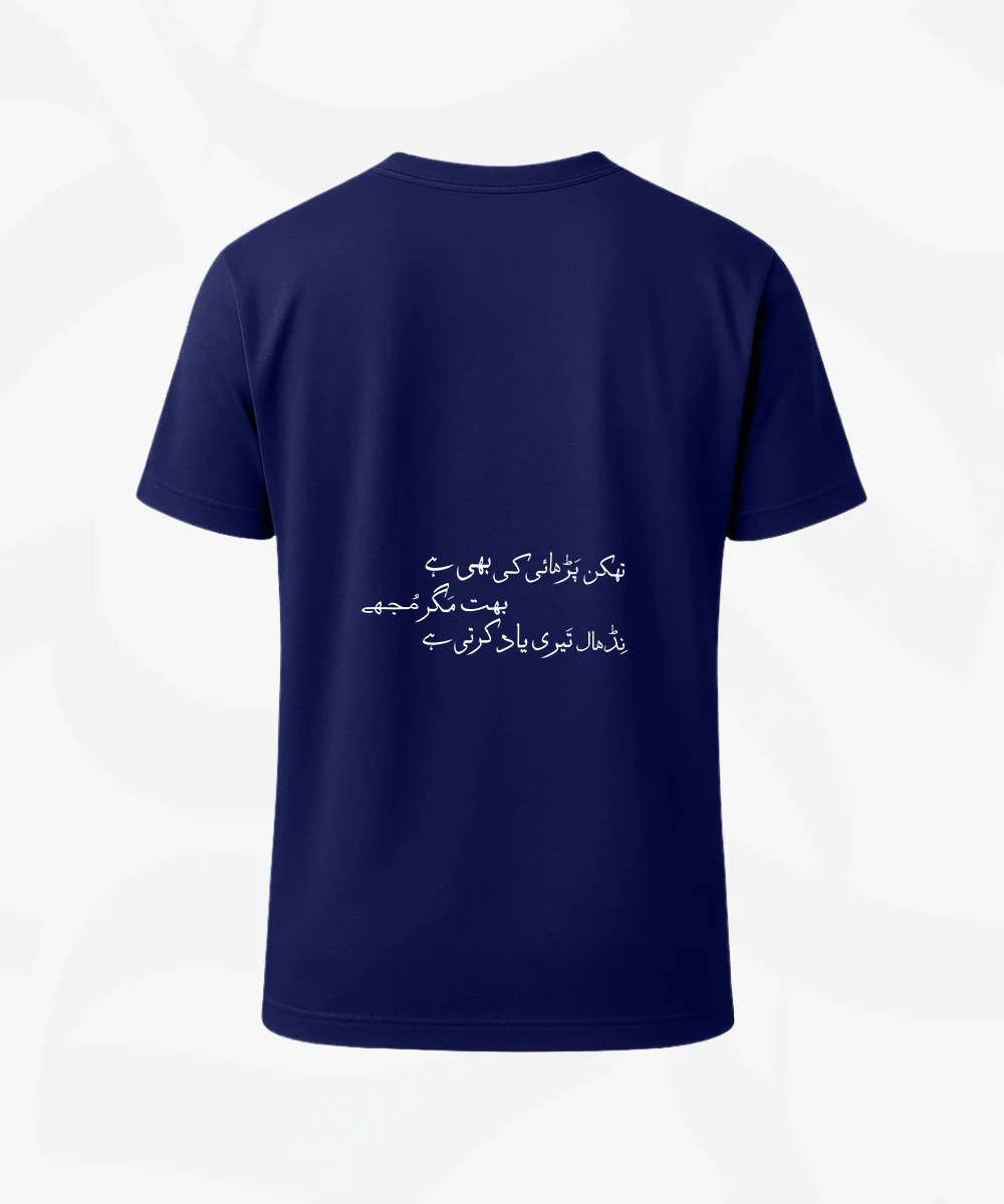Parhai Black Ishq Urdu T-Shirt Ishq Shirt Urdu Calligraphy Love Shirt Confident Pakistani Streetwear Poetic Black T-Shirt "Tere Parhai" Apparel Stylish Urdu Quote Tee Black T-Shirt AlFaaz Wear